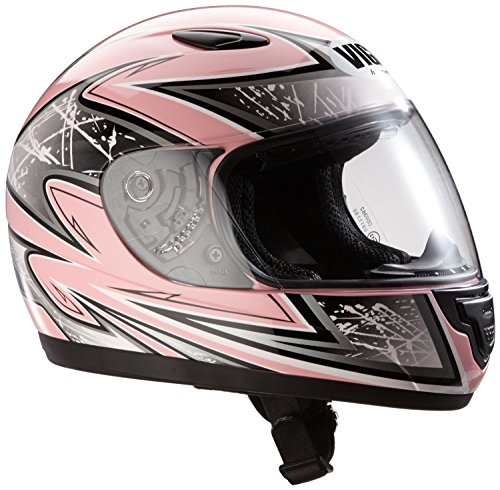 Protectwear Kinder Motorradhelm, Integralhelm, Rosa/Silber Glanz, 54-55 cm