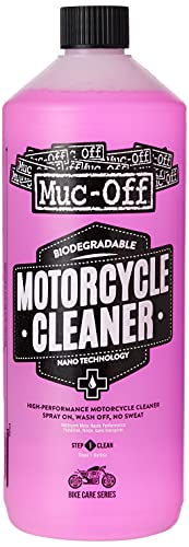 Muc Off Nano-Tech Motorcycle Cleaner Motorrad Reiniger 1 l - Hochwirksames, Biologisch Abbaubares Motorrad Reinigungsmittel Spray - Sicher auf Allen Oberflächen und für Alle Motorradtypen Geeignet