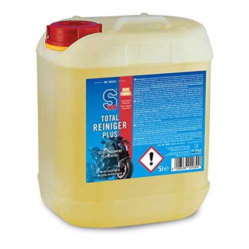 Dr. Wack - S100 Total Reiniger Plus 5 Liter - Effektiver Motorrad-Reiniger mit Gel-Formel - Schonende Reinigung von Verschmutzungen - Hohe Ergiebigkeit & Reinigungskraft - Hochwertige Motorradpflege