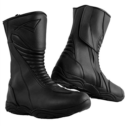 A-Pro Motorradstiefel Wasserdicht Sport Touring Racing Herrenstiefel Schwarz 44