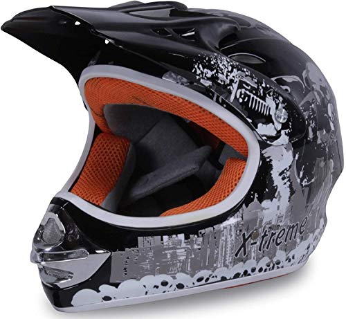 Actionbikes Motors Motorradhelm X-Treme Kinder Cross Helme Sturzhelm Schutzhelm Helm für Motorrad Kinderquad und Crossbike (Medium)