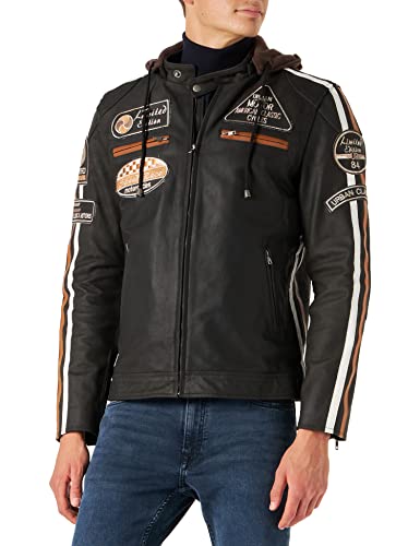 Urban Leather 58 Herren Jacke, Brown, Große : L, UR-27, Braun