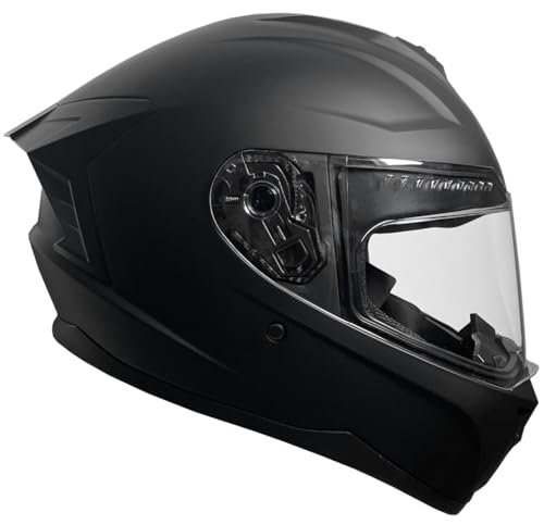 Integralhelm Helm Motorradhelm RALLOX M72 schwarz matt Größe XL