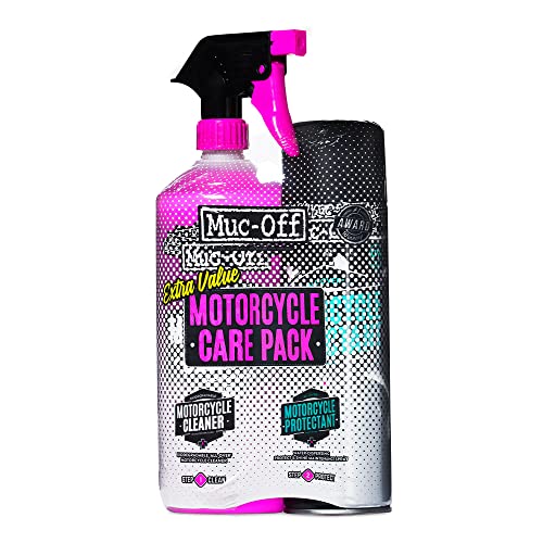 Muc-Off Motorrad Care Duo Kit – Motorrad Zubehör für Reinigung und Schutz Ihres Motorrades – Motorrad Pflegeset mit 1 l Motorrad Reiniger und 500 ml Motorrad Schutzspray