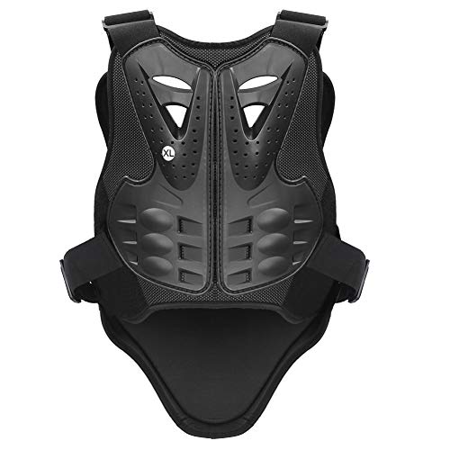 PELLOR Rennsport Weste Wirbelsäule Brustpanzer Schutzausrüstung Radfahren Motorrad WesteSkifahren Reiten Skateboarding Brust Rücken Beschützer Anti-Fall Gear, Schwarz, S