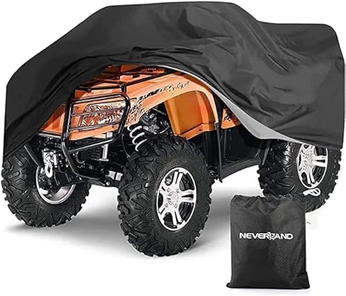 XXXL Quad ATV Abdeckplane NEVERLAND Fahrzeug Abdeckung Schutz Cover Winterfest Staub Regen UV-Schutz Schwarz