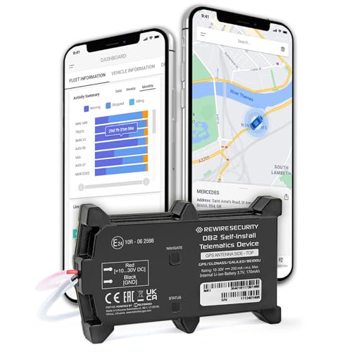 GPSLive DB2 GPS Tracker Auto, Motorrad, Wohnmobil, KFZ | Made in EU | Einfache Installation | Livetracking mit App | Keine SIM benötigt | GPS Auto Tracker GPS Sender | Peilsender Auto GPS Tracker