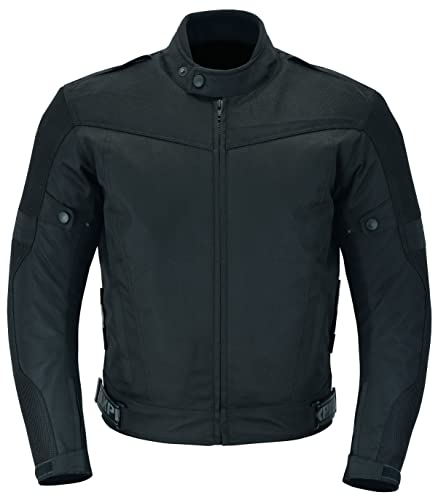 Texpeed Motorradjacke herren mit protektoren - Motorrad Motorroller Biker Wasserdicht Jacke Mit Rüstung (EN 1621-1) Schwarz - XXL