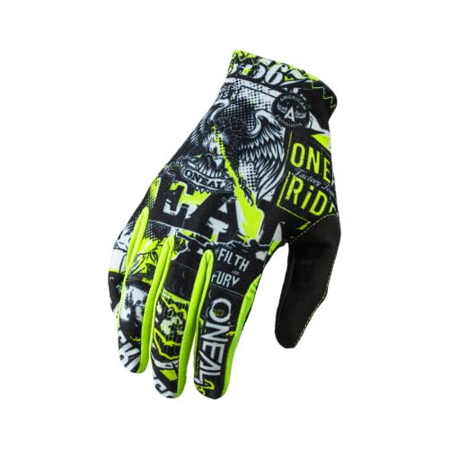 O'NEAL | Fahrrad- & Motocross-Handschuhe | MX MTB DH FR Downhill Freeride | Langlebige, Flexible Materialien, belüftete Handoberseite | Matrix Glove Attack | Unisex | Schwarz Neon Gelb | Größe XL