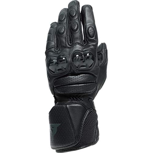 Dainese - Impeto Gloves, Langer Motorradhandschuh, Lederhandschuh, TPU Knöchelprotektoren, Motorradhandschuhe Für Männer, Schwarz/Schwarz, M