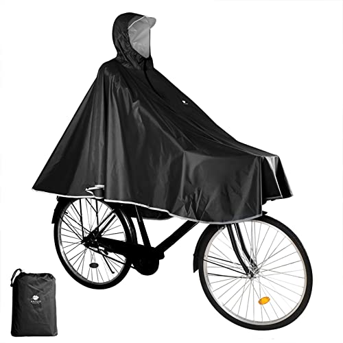 ANYOO Wasserdicht Radfahren Regen Poncho Portable Leichte Regenjacke Mit Kapuze Fahrrad Fahrrad Compact Regen Cape Wiederverwendbare Unisex für Backpacking Camping Outdoors