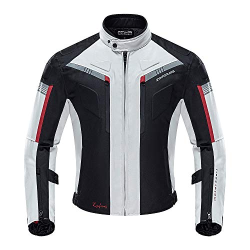 Zyxformis Motorradjacke Herren Motorradjacke wasserdicht winddicht mit Protektoren Jacke für den Sommer Winter