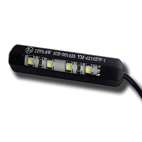 Germany Motorsports LED Mini Micro Kennzeichen Nummernschild Beleuchtung Leuchte Lampe e-geprüft für Motorrad, Roller, Quad (X5)