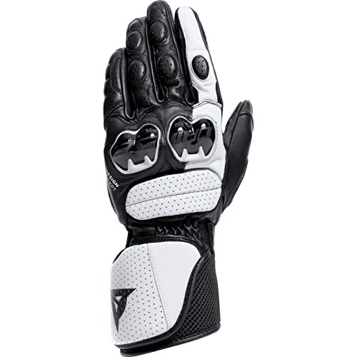 Dainese - Impeto Gloves, Langer Motorradhandschuh, Lederhandschuh, TPU Knöchelprotektoren, Motorradhandschuhe Für Männer, Schwarz/Weiß, L