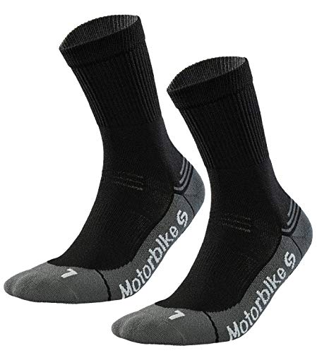 TODO Motorradsocken Herren Kurz Licht Atmungsaktiv Motor Socken Schwarz (44-46 EU, 1-Paar Szchwarz)