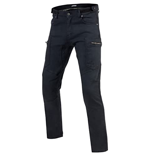 REBELHORN Urban III Motorradjeans Herren | Aramidfaser Futter | Knie und Hüftprotektoren | Belüftungslöcher | 7 Taschen | Loose Fit