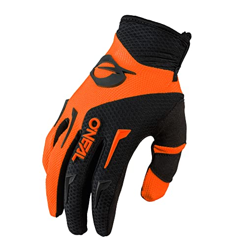 O'NEAL | Fahrrad- & Motocross-Handschuhe | MX MTB DH FR Downhill Freeride | Langlebige, Flexible Materialien, belüftete Handinnenfäche | Element Glove | Herren | Schwarz Neon-Orange | Größe XL/10