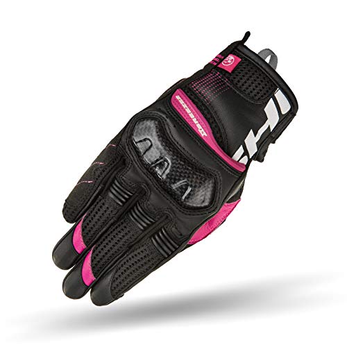 SHIMA X-Breeze 2 Lady Motorradhandschuhe Damen - Belüftete, Sommer, Touchscreen Textil Handschuhe mit Carbon Knöchelprotektor, Verstärkte Handfläche (Fuchsia, M)