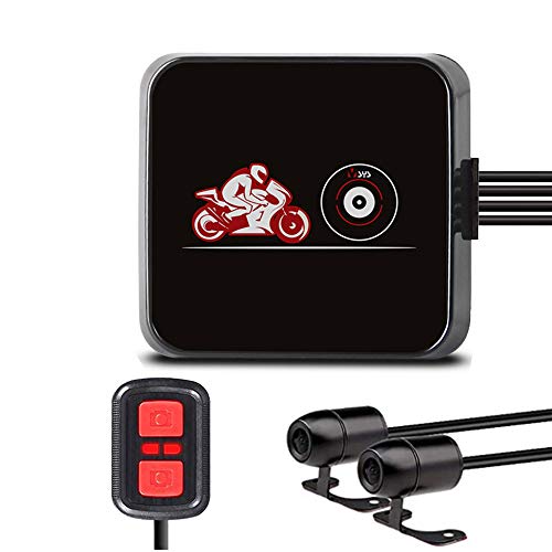 VSYSTO Dashcam Motorrad Motorrad Kamera 1080p Doppellinse Kamera Motorrad Vorne Hinten WiFi 130° Weitwinkel Sportkamera