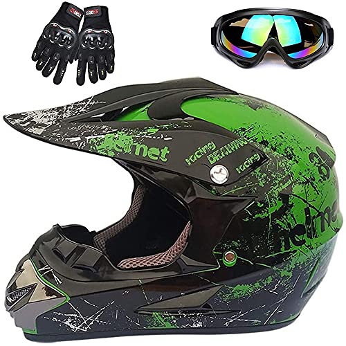 Jugend Motorradhelme,Kinderfahrradreithelm,Junge Und Mädchen, Roller Ski ATV Helm,DOT / ECE-Zertifizierung,Geeignet Für Alle Jahreszeiten,24,M