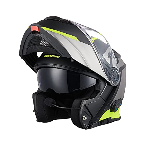 ORIGINE Motorradhelm Bluetooth Klapphelm Integralhelm ECE 22-05 Mit Doppelvisier