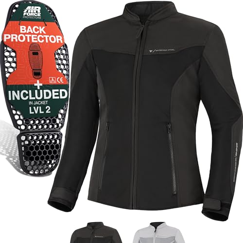 SHIMA OPENAIR LADY Motorradjacke Damen - Leichte, Atmungsaktive Sommer Mesh Motorcycle Stadt Textiljacke Männer mit CE Schulter Ellbogen und Rückenprotektoren, Breitenverstellung (Schwarz, M)