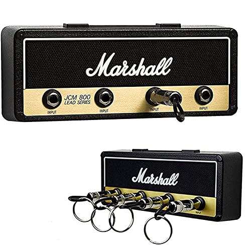 Marshall Schlüsselbrett Schlüsselhalter Wandmontage Jack Rack 2.0 JCM800 Gitarre Schlüsselanhänger Haken Halterung für Schlüssel Haus Befestigung mit 4 Gitarrenstecker