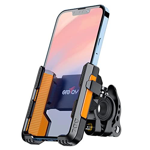 Grefay Fahrrad Handyhalterung【1S Schnelle Demontage】 Motorrad Handyhalter Mit 2 Anschlüssen Mit 360 Drehung Outdoor Lenker Handyhalter für Rennrad MTB Scooter für 4,5-7,0 Smartphone