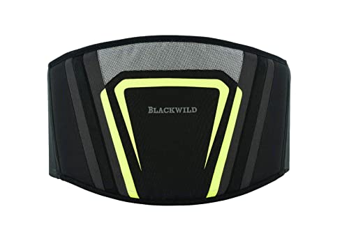 BLACKWILD Nierengurt Motorrad | nierenwärmer Lendenwirbelstütze Nierengurt, Effektive Stabilisierung | Nierengurt Motorrad Herren und Damen, Fluoreszierendes grau (L = 100-110cm Bauchumfang)