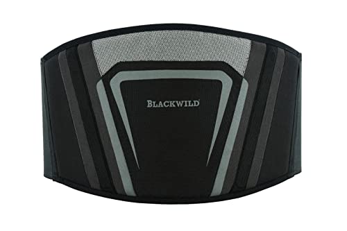 BLACKWILD Nierengurt Motorrad | Nierengurt Motorrad Herren und Damen | Nierenwärmer Lendenwirbelstütze Nierengurt, Effektive Stabilisierung, Schwarzgrau (M = 90-100cm Bauchumfang)