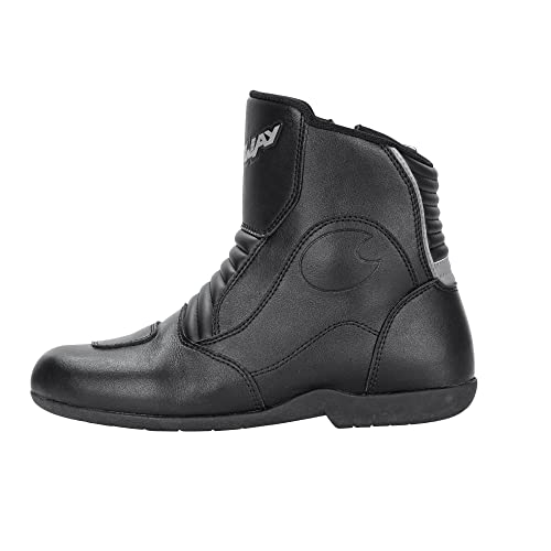 FAST WAY FTS-1 S Stiefel, Kurzer Tourenstiefel, CE Zertifiziert, Robuster Motorradstiefel, Schalthebelverstärkung, Pflegeleicht, Seitlicher Reißverschluss, Gr. 43