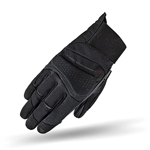 SHIMA AIR 2.0 LADY Motorradhandschuhe Damen - Belüftete, Sommer Handschuhe aus Mesh mit Knöchel und Finger Protektoren, Verstärkte Handfläche (Schwarz, M)