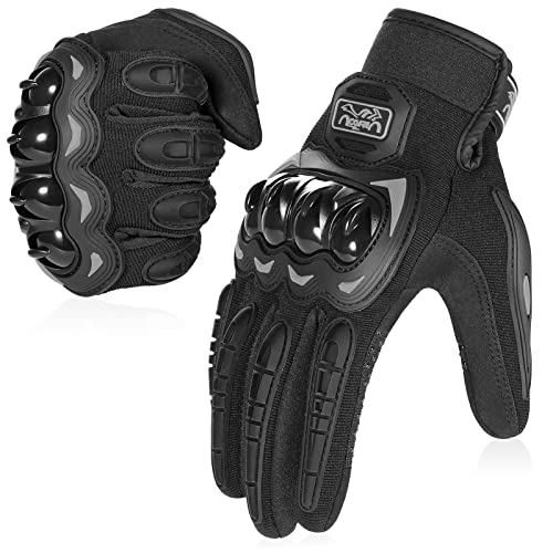 COFIT Motorrad Handschuhe, Touchscreen Motorradhandschuhe für Motorradrennen, Mountainbike, Motorcross, Klettern, Wandern und andere Outdoor Sportarten und Aktivitäten - Schwarz XXXL