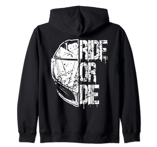 Supersportler Ride or die Motorrad Helm Kapuzenjacke