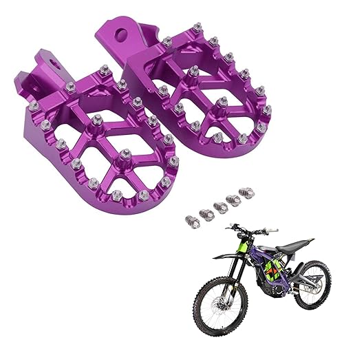 Anxin Motorrad-Fußrasten, CNC-Fußrasten für Surron/Light Bee/Sur Ron S/Sur Ron X/X160/X260 CRF150F CRF230F 20032017, Violett