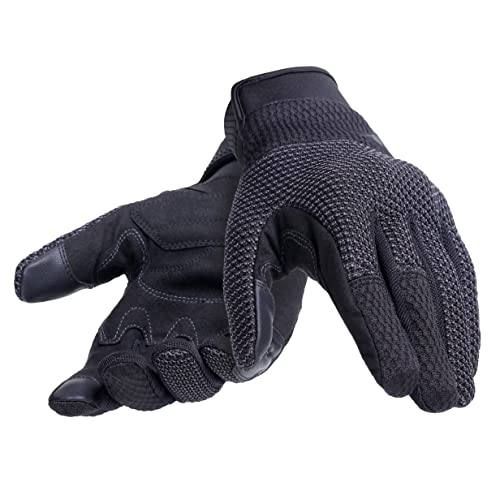 Dainese - Torino Gloves, Herren Textil Motorrad Handschuhe mit Knöchelschutz, Touchscreen Kompatibilität, Motorrad Handschuhe für Männer M, Schwarz/Anthrazit