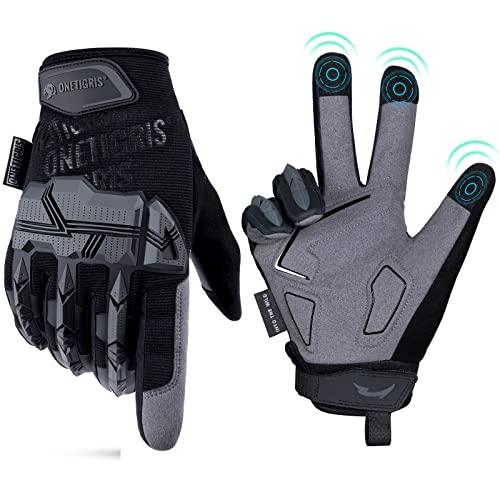 OneTigris Taktische Handschuhe Militär Touchscreen Motorradhandschuhe Outdoor Motocross Handschuhe Kletterhandschuhe für Airsoft Paintball Wandern Jagen Radsport