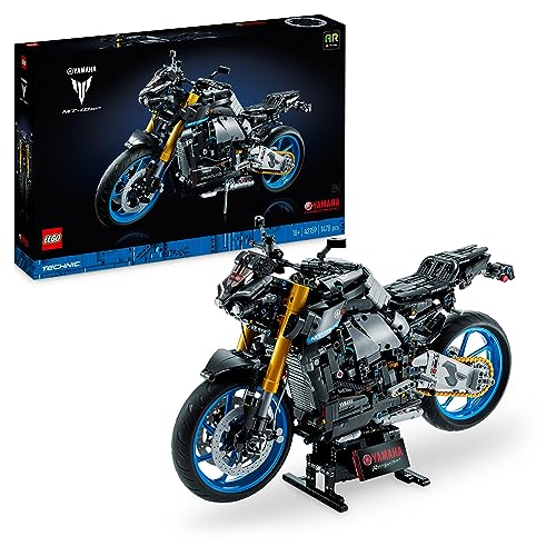 Lego 42159 Technic Yamaha MT-10 SP Motorrad-Modellbausatz für Erwachsene, authentisches Fahrzeug-Modell mit 4-Zylinder-Motor, funktionsfähiger Lenkung und AR-App, Geschenk für Männer und Frauen