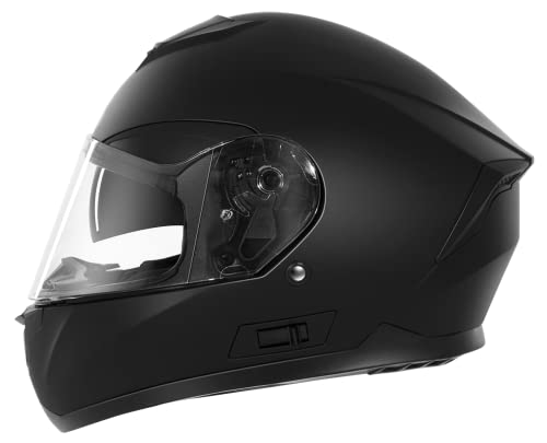 Motorradhelm Integralhelm Rollerhelm Fullface Helm - YEMA 1590 Sturzhelm ECE mit für Damen Herren Erwachsene - L