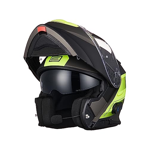 ORIGINE Motorradhelm Bluetooth Klapphelm Integralhelm Mit Doppelvisier ECE 2206