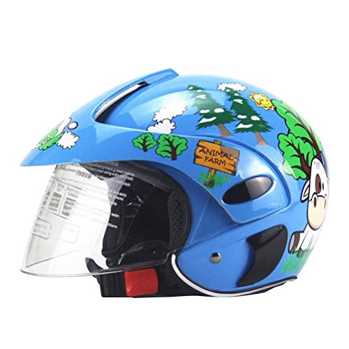 SPYMINNPOO Kinderhelm,Kinder Fahrradhelm Motorradhelm Sicherheitsschutzhelm für 2-8 Jahre Alte Kinder (Blau)