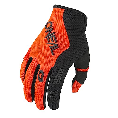 O'NEAL | Fahrrad- & Motocross-Handschuhe | MX MTB FR Downhill | Passform, Luftdurchlässiges Material | Element Glove RACEWEAR V.24 | Erwachsene | Schwarz Orange | Größe M