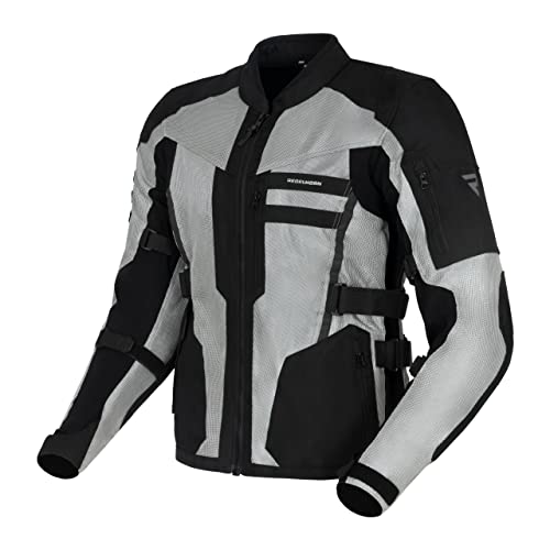 REBELHORN Scandal II Motorradjacke Herren | Textile | Ellbogen und Schulterprotektoren | Große Mesh-Einsätze | Doppel und Dreifachnähte | Reflektierende Elemente