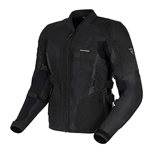 REBELHORN Scandal II Motorradjacke Herren | Textile | Ellbogen und Schulterprotektoren | Große Mesh-Einsätze | Doppel und Dreifachnähte | Reflektierende Elemente