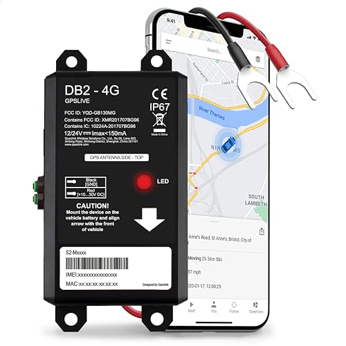 GPSLive DB2-4G GPS Tracker Auto, Motorrad, Wohnmobil, KFZ | Made in EU | Einfache Installation | Livetracking mit App | Keine SIM benötigt | GPS Auto Tracker GPS Sender | Peilsender Auto GPS Tracker