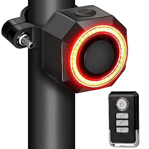 Fahrradalarm, kabelloser Diebstahlalarm für Motorrad für Auto, Induktionsalarm, wasserdicht, super stark, 110 dB, Bergalarm, LED-Aufladung (einschließlich Fernbedienung)