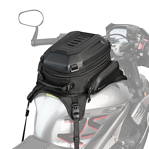 Rhinowalk Motorrad Tankrucksack Tanktasche Hartschale Wasserdicht Erweiterbar 15-18L Motorrad Sitz Aufbewahrungstasche Motorrad Tasche Gepäcktasche Rucksack