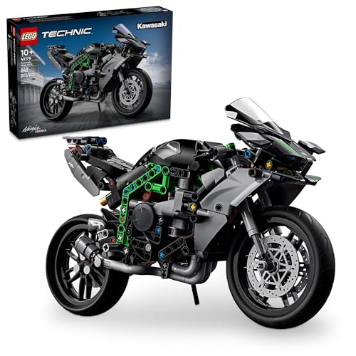 LEGO Technic 42170 Kawasaki Ninja H2R Motorrad-Spielzeug zum Bauen und Ausstellen, Kinderzimmer-Dekor, Sammlerstück-Bauset für Jungen und Mädchen ab 10 Jahren, Maßstabsgetreuer Modellbausatz für