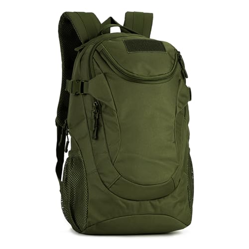 VINBAGGE Militär Rucksack Molle Taktische Motorrad Wanderrucksack Outdoor Wasserdicht Trekkingrucksack 25L Campus Jagdrucksack Schulrucksack Jungen Daypack für Herren Damen Grün