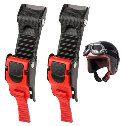 Motorradhelm Schnellverschluss-Gurtschnalle - Sicheres und Bequemes Befestigen für Motorradfahrer und Radfahrer - 2 Stück red Motorcycle Helmet Release Buckles (2 pcs)